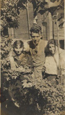Helen Moraniec Laseck possibly with brother Jack and wife Regina Bezesky